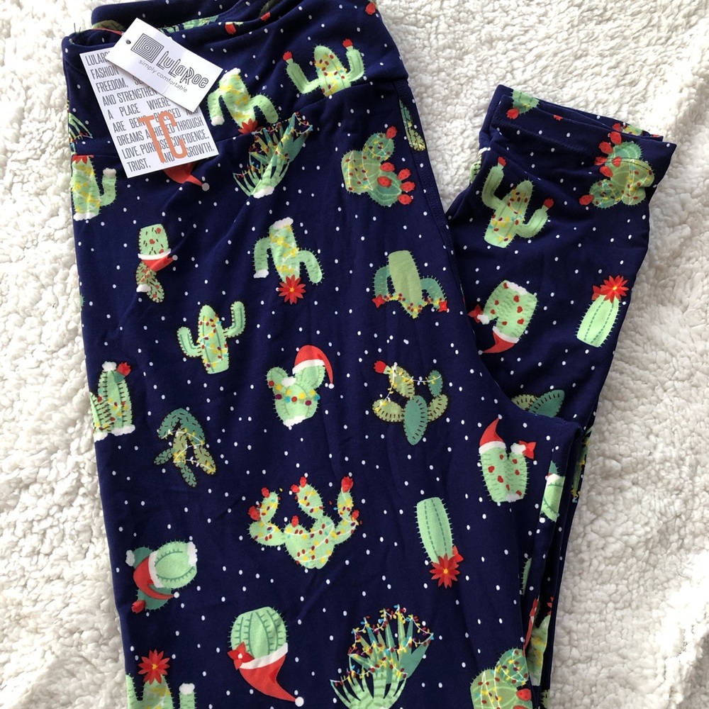 LulaRoe Cactus Christmas Leggings